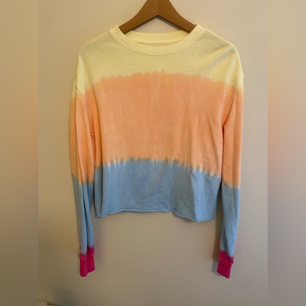 Spiritual Gangster Dipped Tie Dye Crop Sweatshirt Size XS